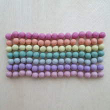 Load image into Gallery viewer, Felt Balls (1.5cm) - Pastel Rainbow (105 pieces)