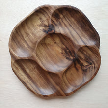 Load image into Gallery viewer, Wooden Tray - 5 Section Acacia (24cm)