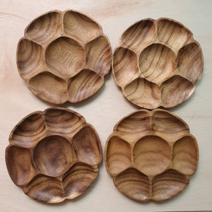 Wooden Tray - 5 Section Acacia (24cm)