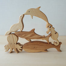 Load image into Gallery viewer, Handmade Wooden Sea Animals Puzzle (6 Piece)