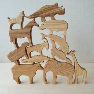 Handmade Wooden Wildlife Animals Puzzle (6 Piece)