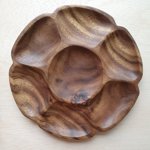 Wooden Tray - 7 Section Acacia (26cm)
