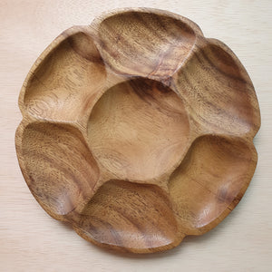 Wooden Tray - 7 Section Acacia (26cm)