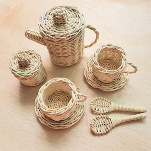 By Little Yellow Brick - Rattan Teapot Set
