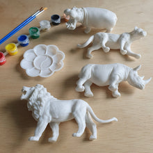 Load image into Gallery viewer, Animal Painting Kit I (Lion, Rhinoceros, Hippopotamus, Jaguar)