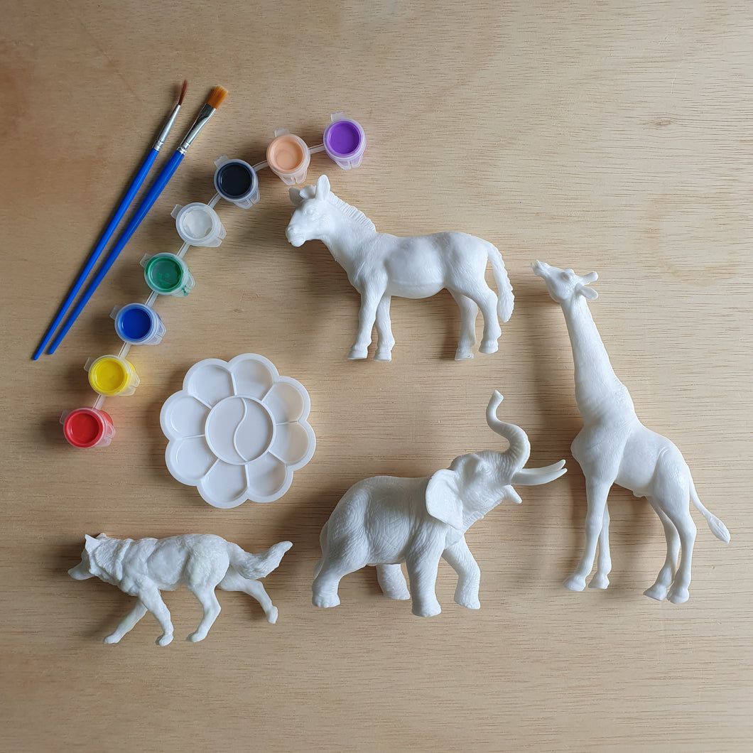 Animal Painting Kit IV (Elephant, Wolf, Zebra, Giraffe)