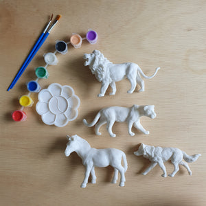 Animal Painting Kit VI (Lion, Jaguar, Wolf, Zebra)